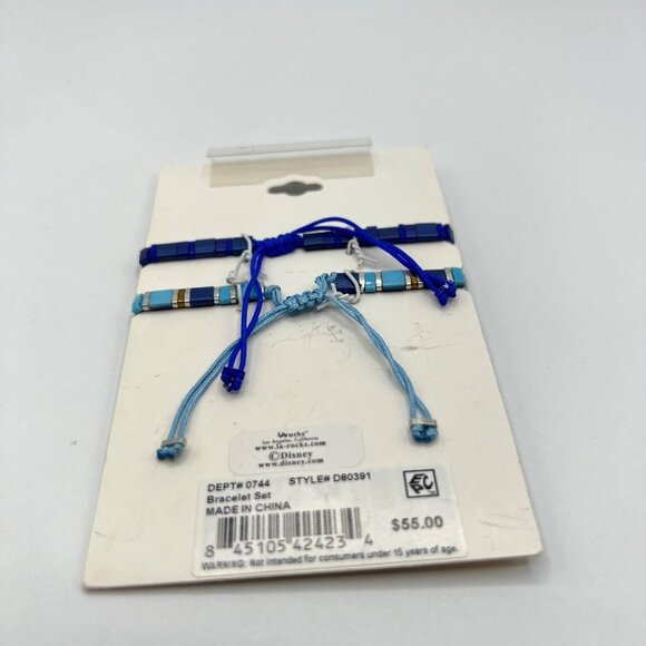 Unwritten Disney Mickey Adjustable Bracelet Duo Set in Blue MSRP $55 NWT - Picture 4 of 5